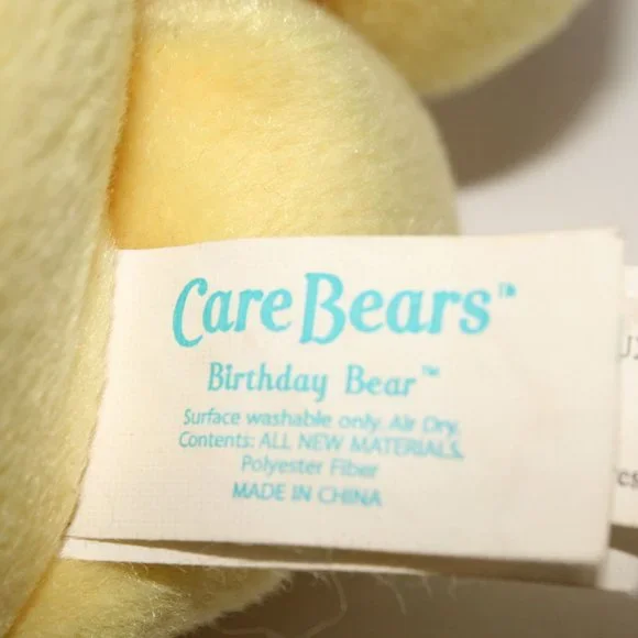 Vintage Care Bears 2003 Yellow Plush Stuffed Birthday Bear Birthday Cupcake 10" - Picture 3 of 3